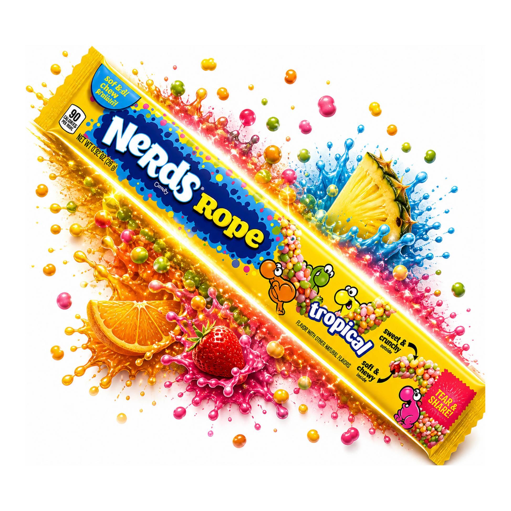Nerds Rope Tropical 26 g import termékfotó Candyland Tata - 2. kép