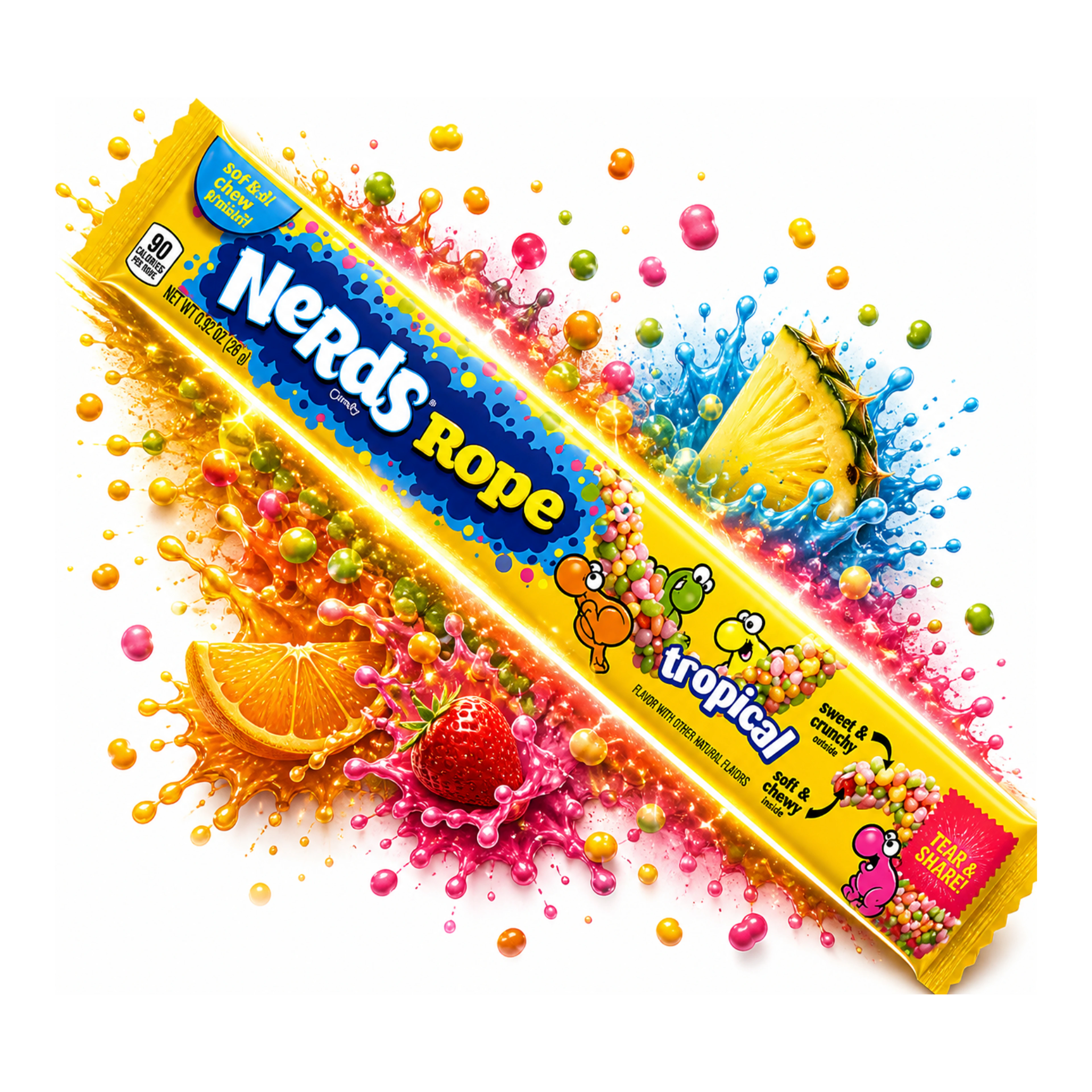 Nerds Rope Tropical 26 g import termékfotó Candyland Tata - 2. kép