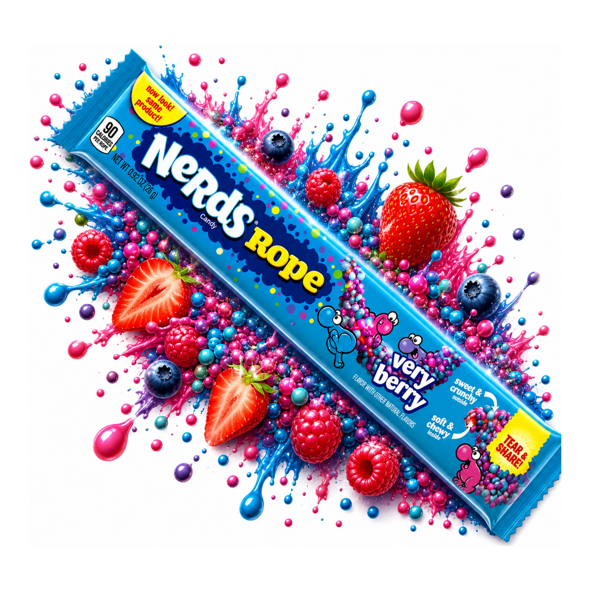 Nerds Rope Very Berry 26 g - bogyós ízrobbanás import termékfotó Candyland Tata - 2. kép