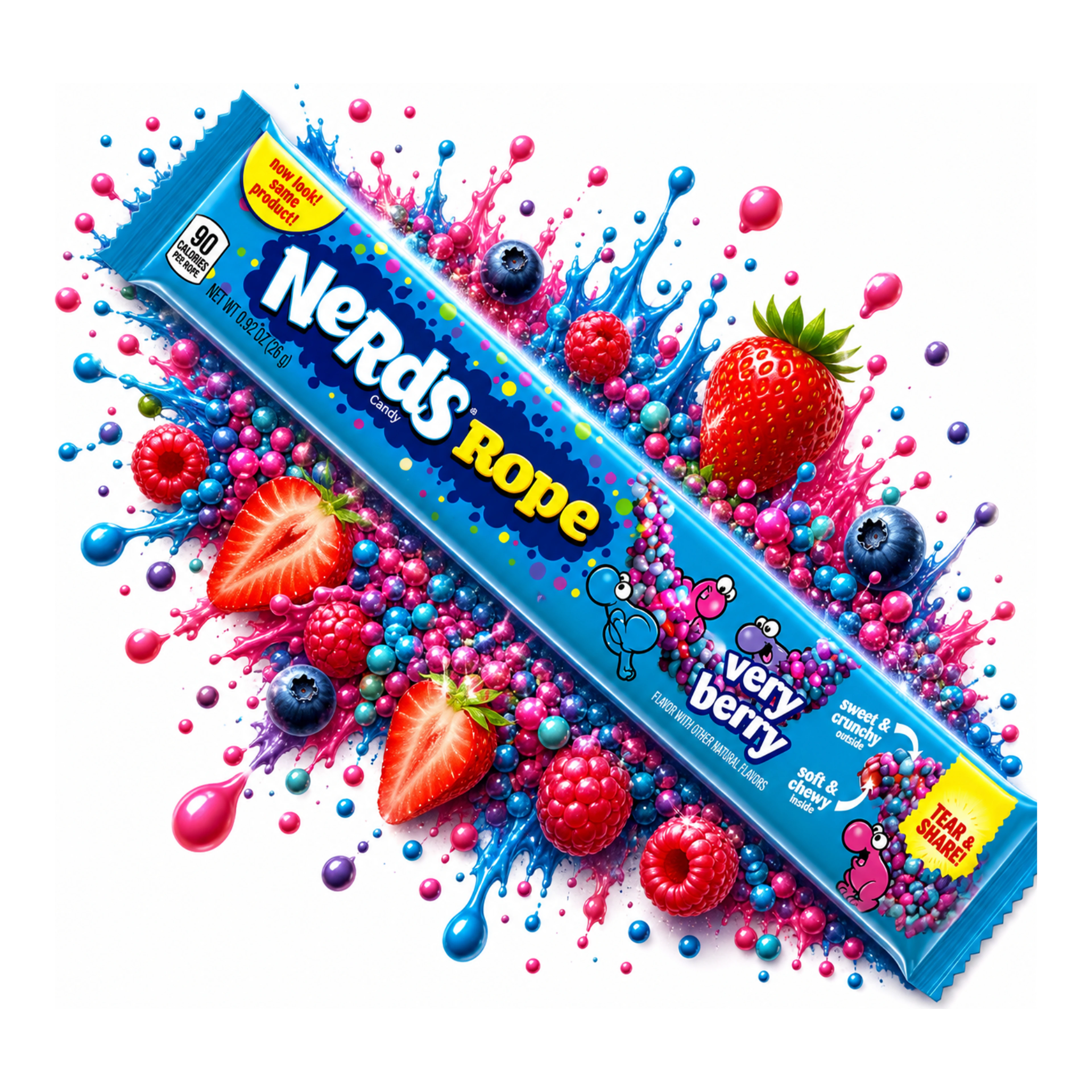 Nerds Rope Very Berry 26 g - bogyós ízrobbanás import termékfotó Candyland Tata - 2. kép