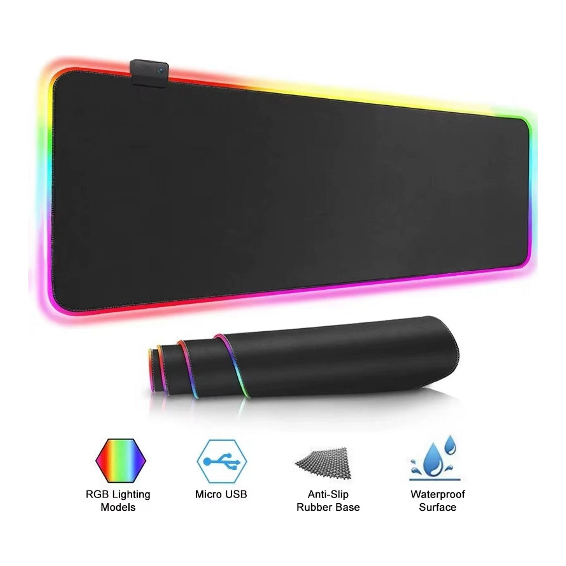 RGB gamer egérpad LED világítással import termékfotó Candyland Tata - 2. kép