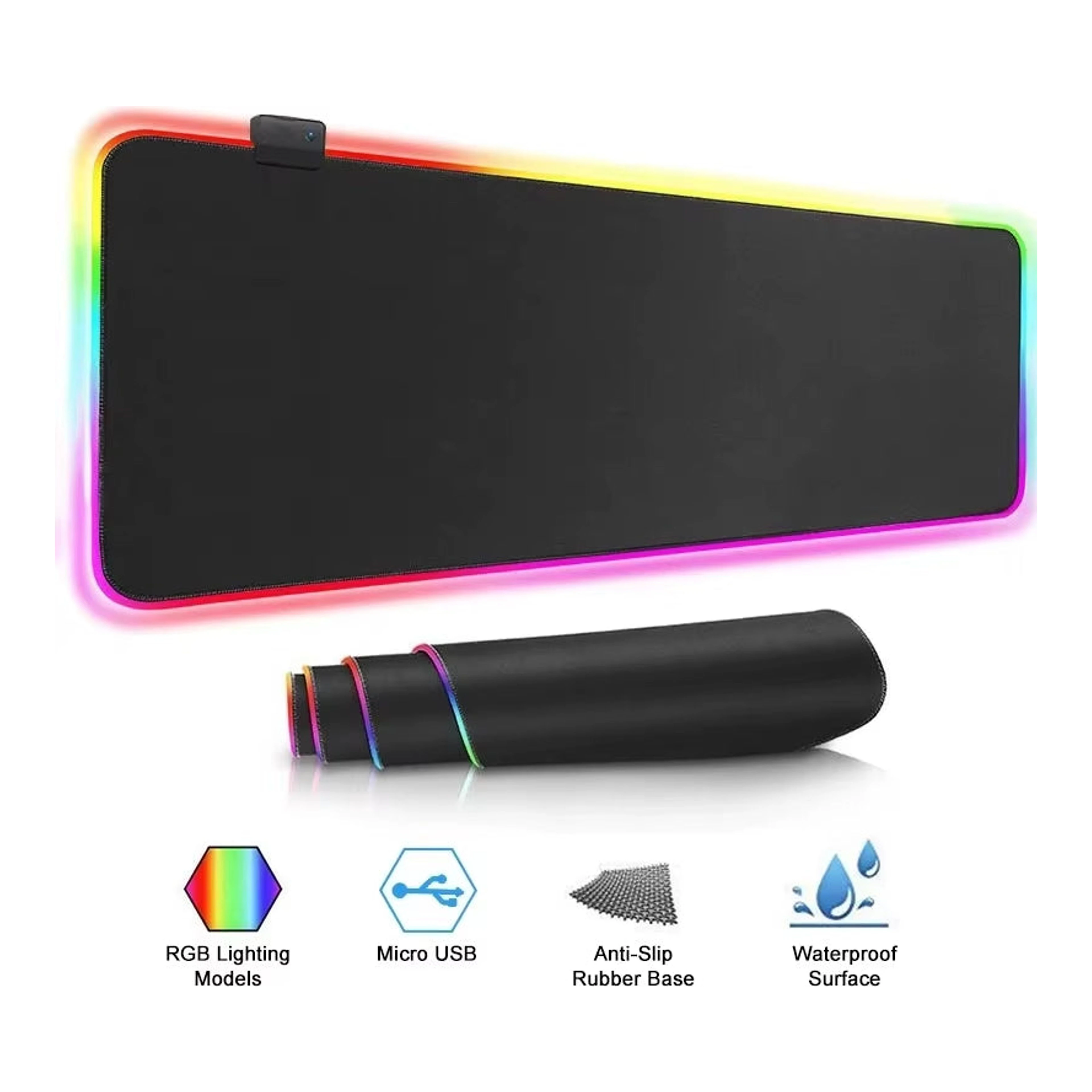 RGB gamer egérpad LED világítással import termékfotó Candyland Tata - 2. kép