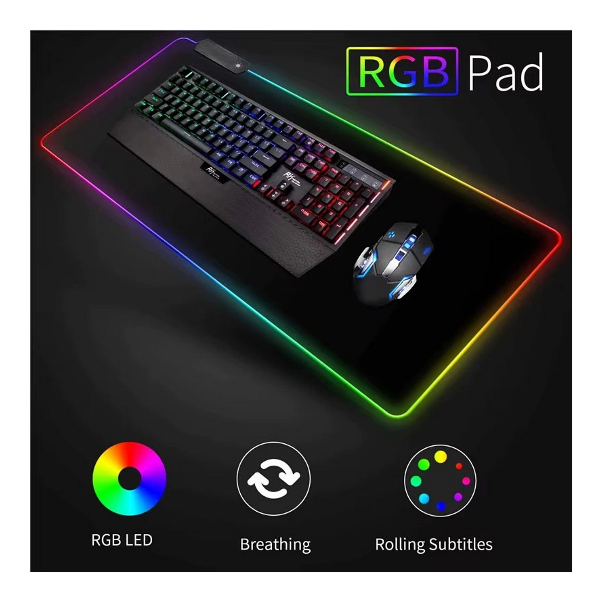 RGB gamer egérpad LED világítással import termékfotó Candyland Tata - 3. kép