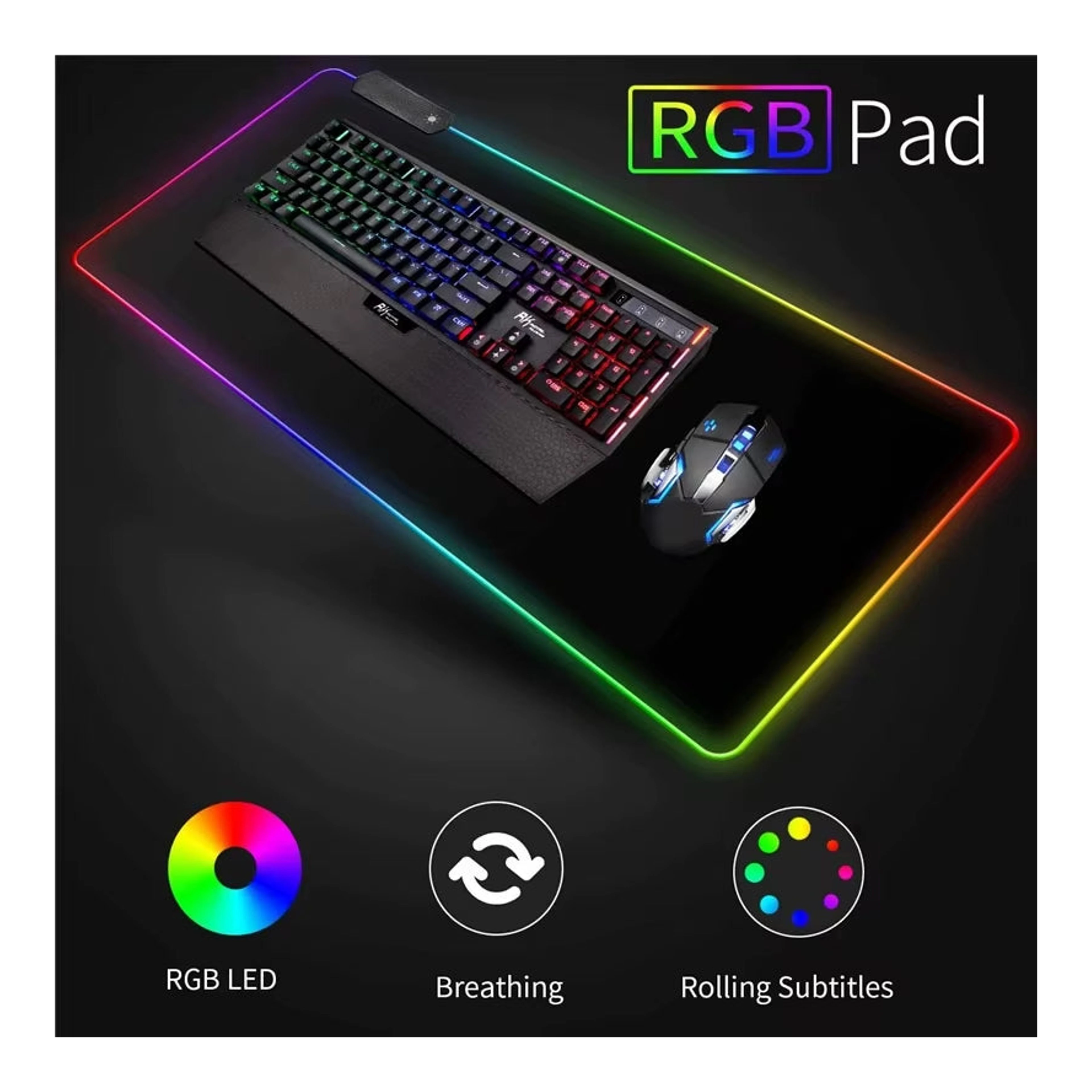 RGB gamer egérpad LED világítással import termékfotó Candyland Tata - 3. kép