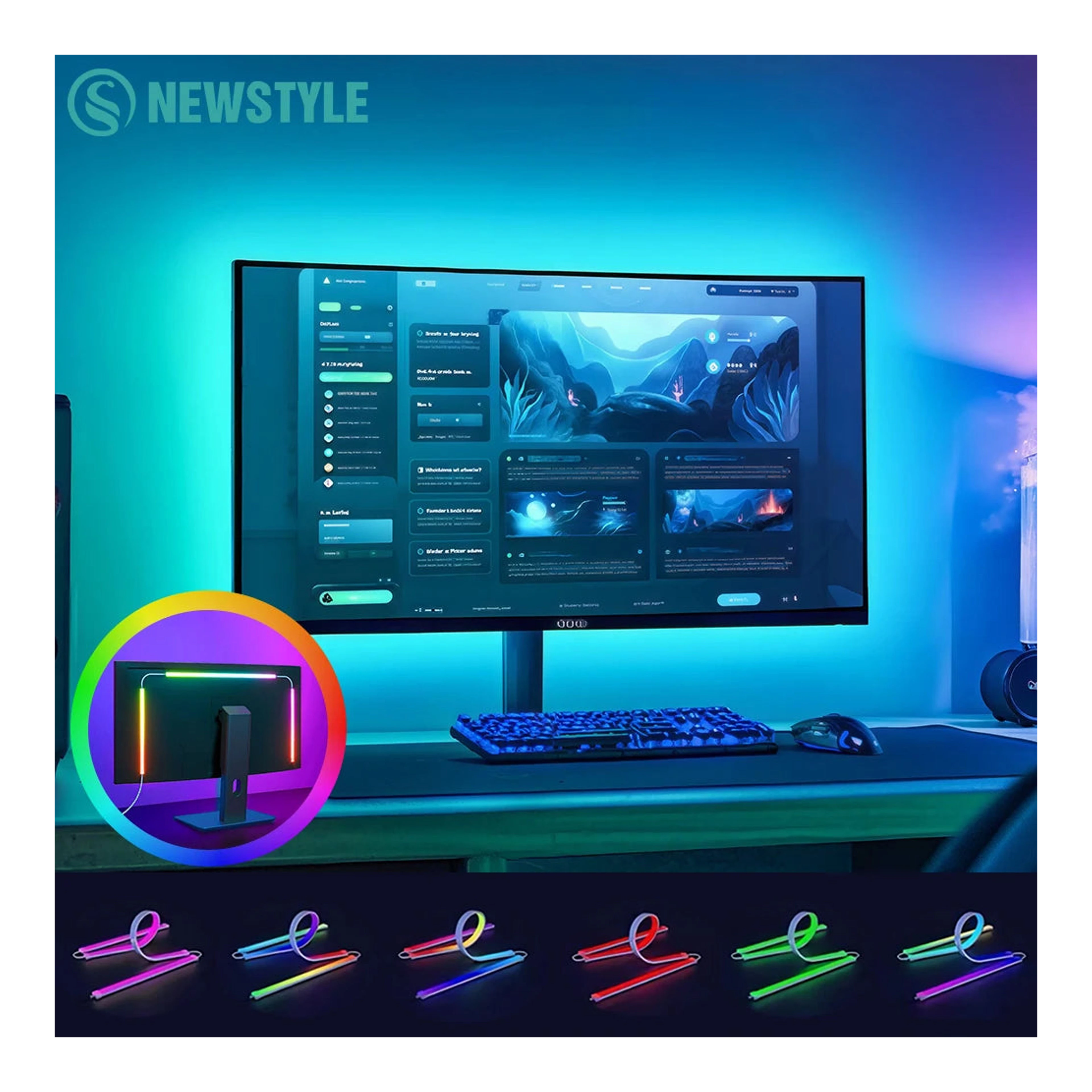 RGB gamer háttérfény szobába import termékfotó Candyland Tata - 2. kép