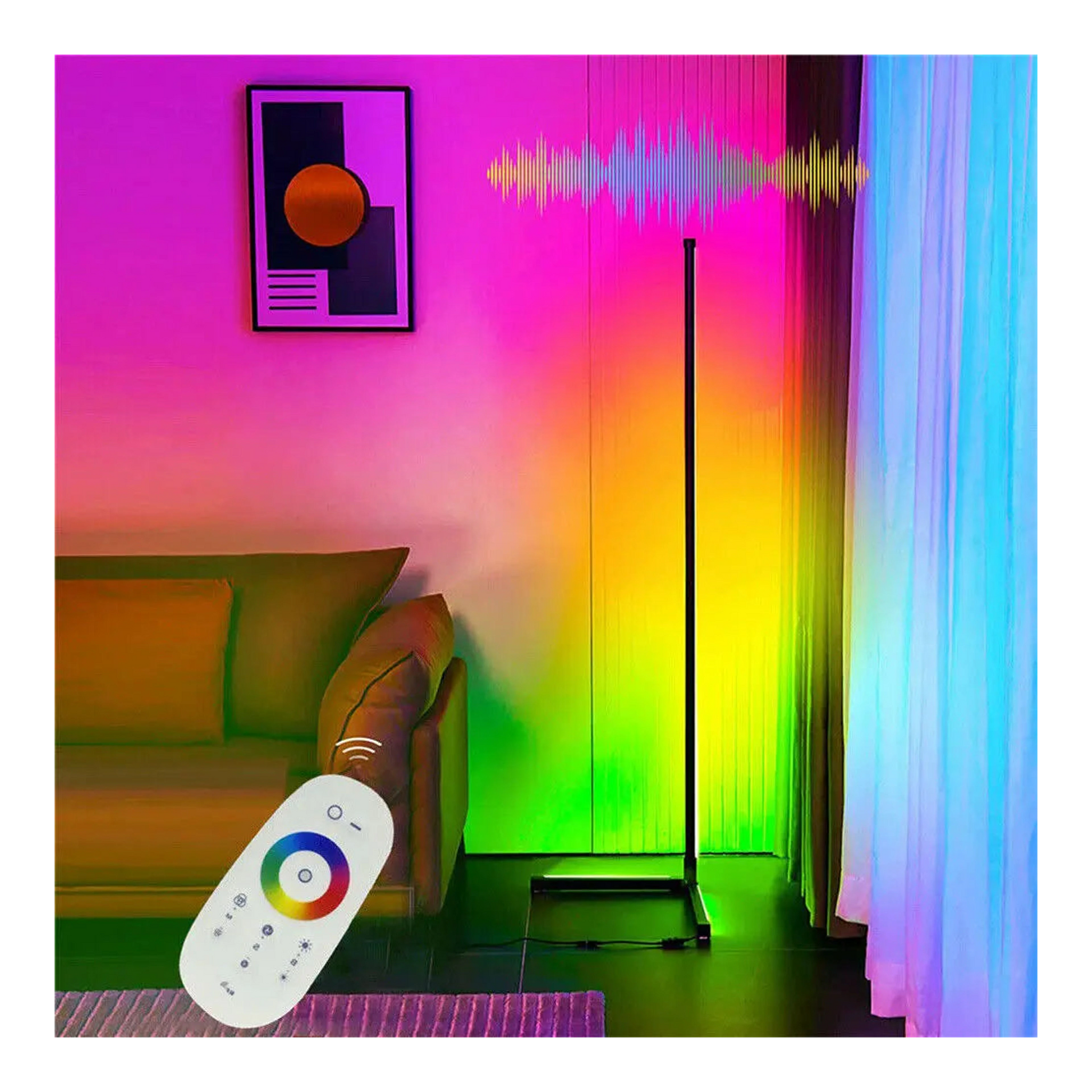RGB sarok állólámpa gamer szobába import termékfotó Candyland Tata - 2. kép