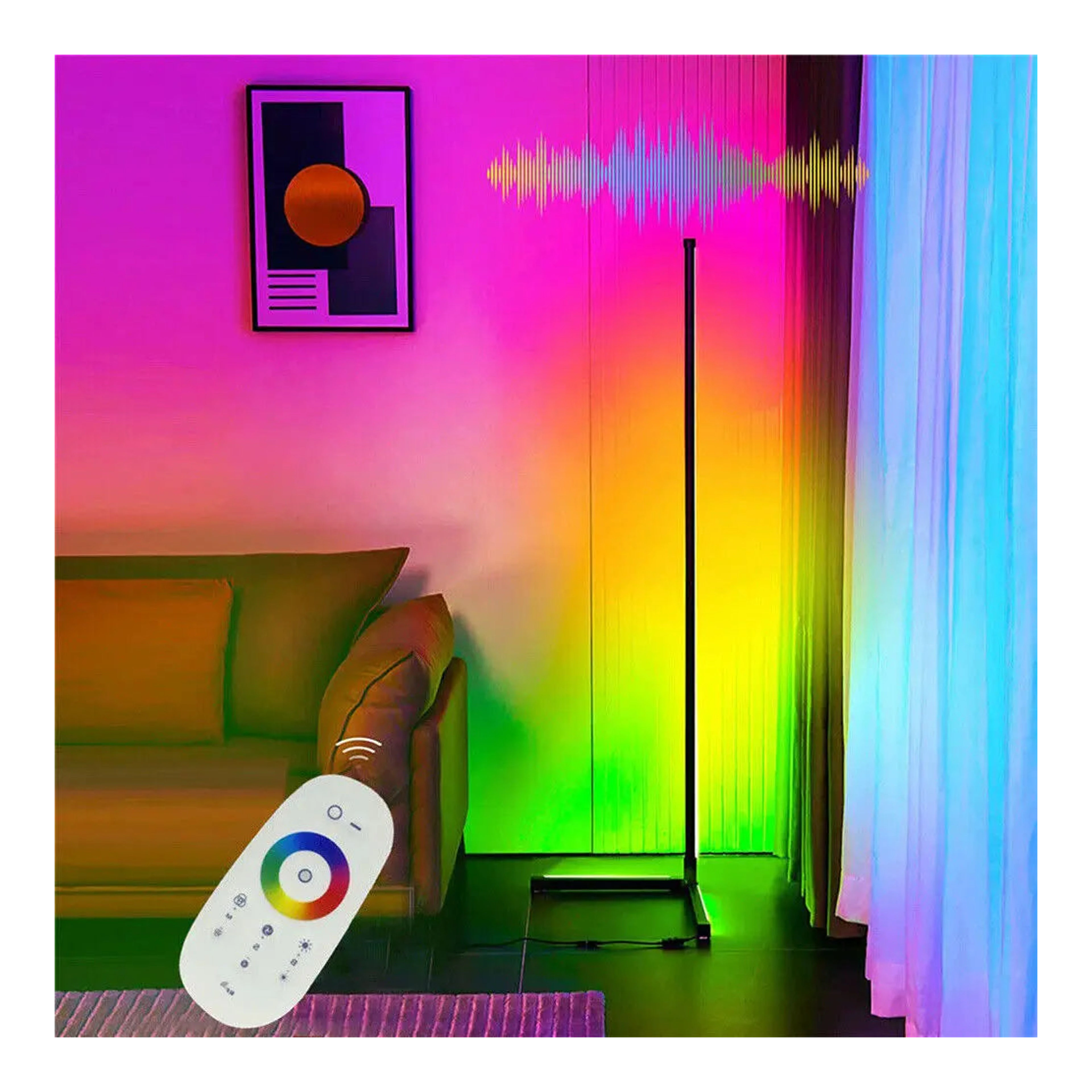 RGB sarok állólámpa gamer szobába import termékfotó Candyland Tata - 2. kép