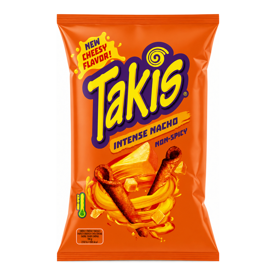 Takis Intense Nacho - Sajtos tortilla chips (nem csípős)