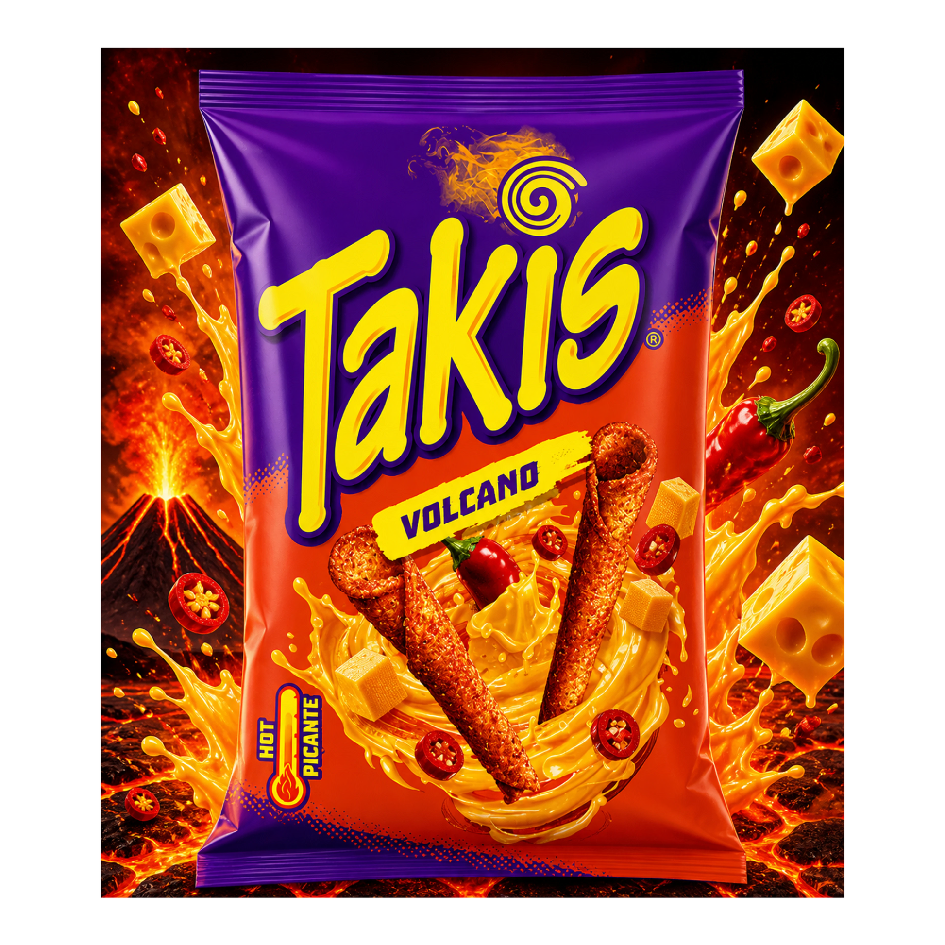 Takis Volcano Tortilla Chips import termékfotó Candyland Tata - 2. kép