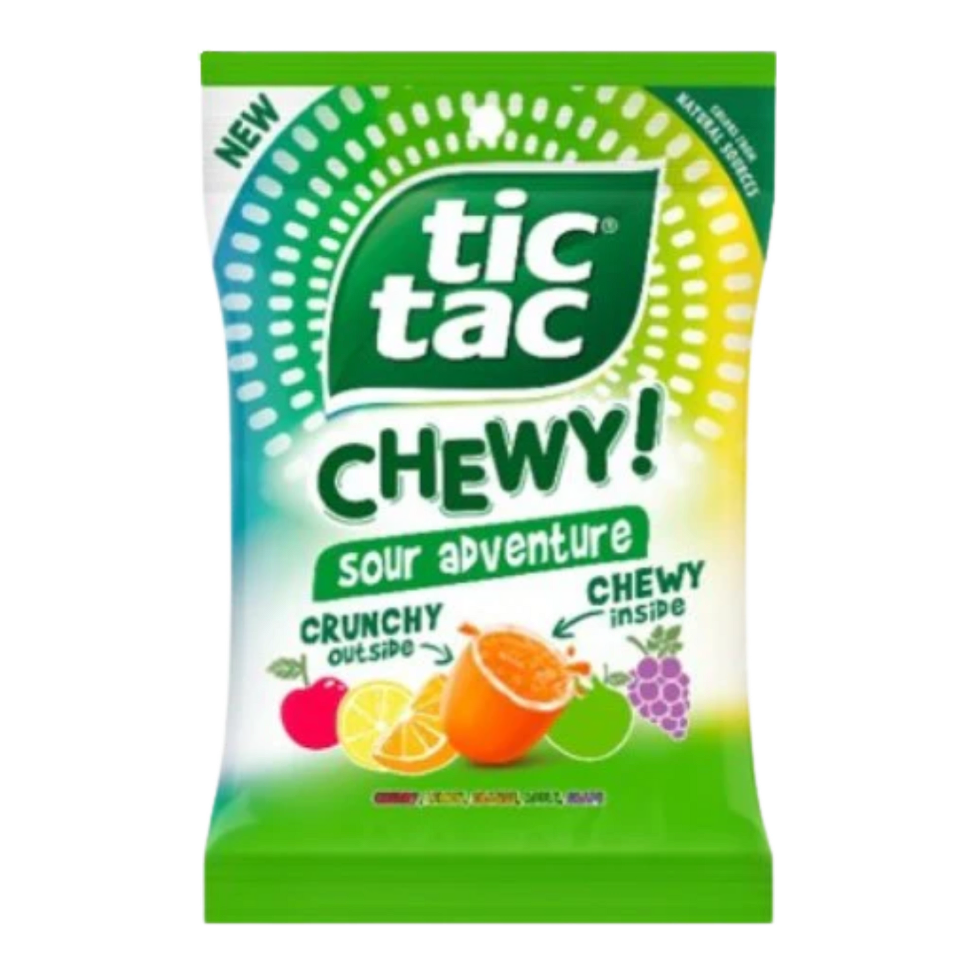 Tic Tac Chewy Sour Adventure 80 g import termékfotó Candyland Tata