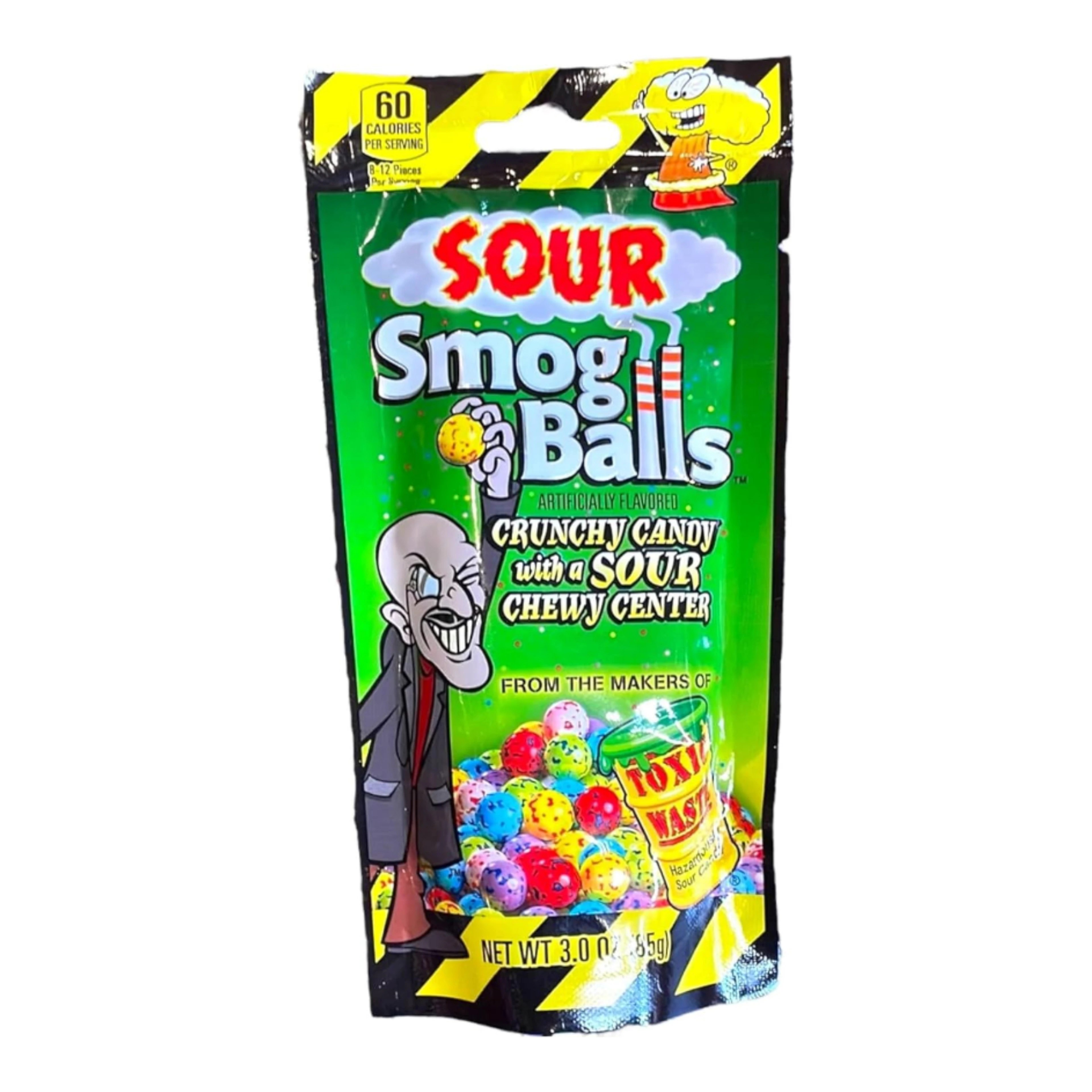 Toxic Waste Sour Smog Balls 85 g import termékfotó Candyland Tata