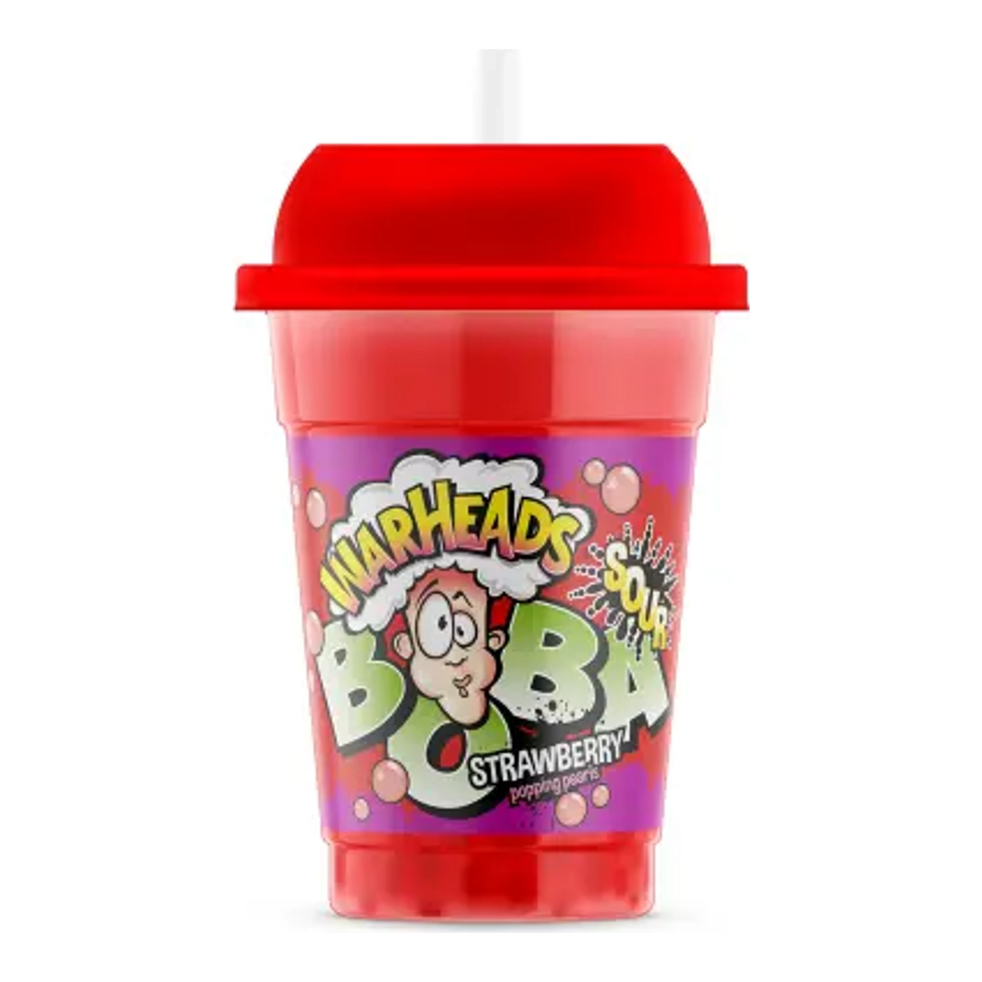 Warheads 400 ml Boba Sour Strawberry import termékfotó Candyland Tata