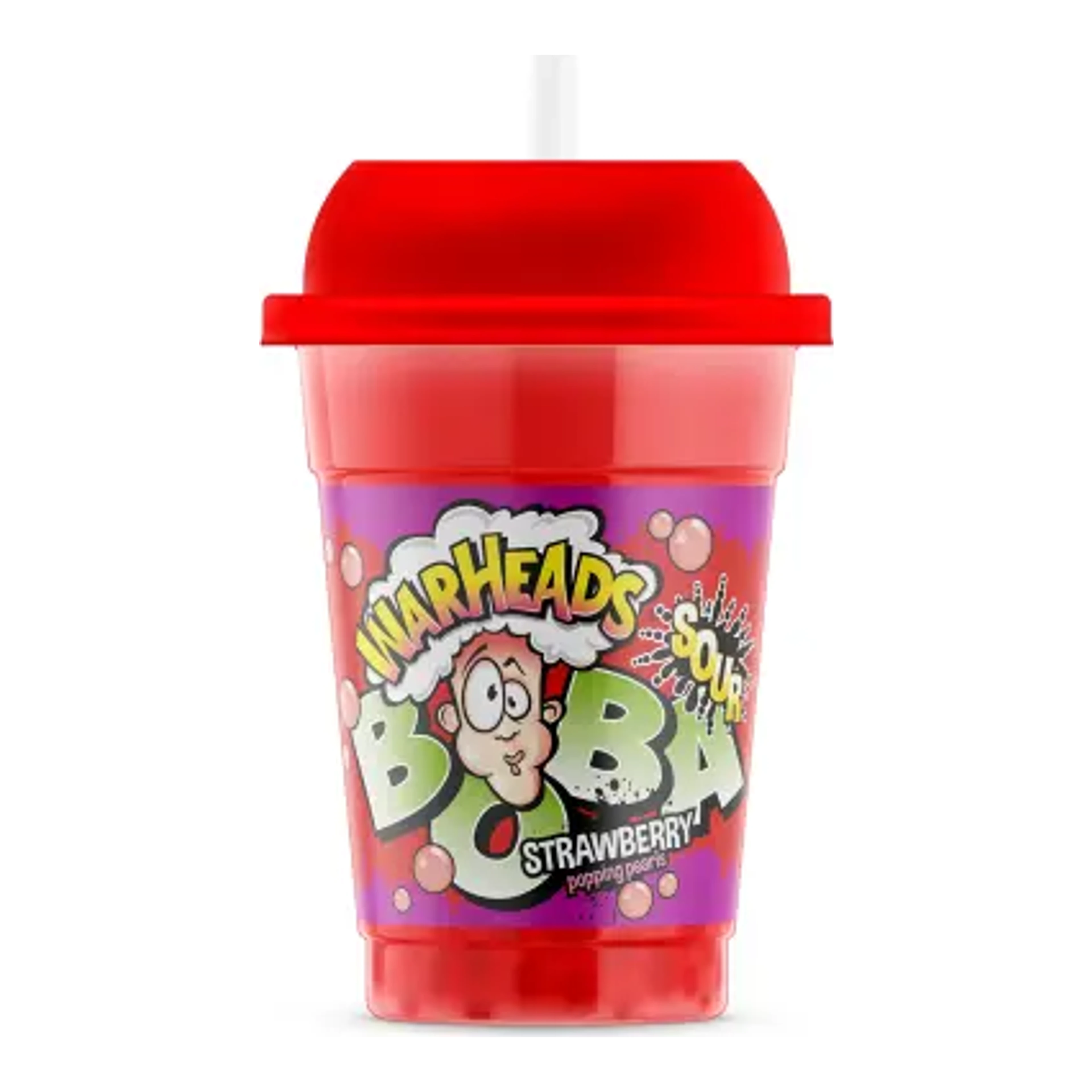 Warheads 400 ml Boba Sour Strawberry import termékfotó Candyland Tata