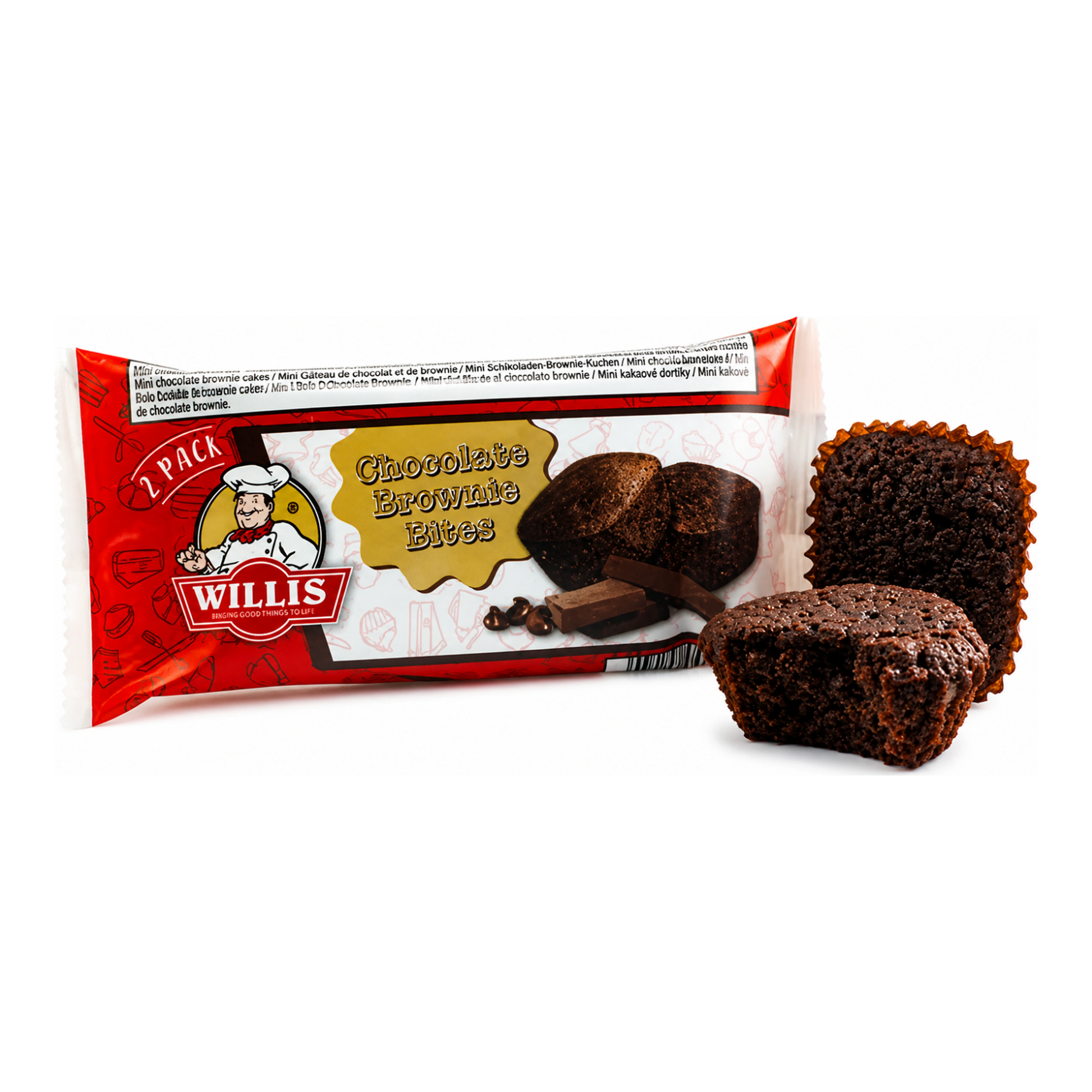 Willis Chocolate Brownie Bites 2 Pack - Puha csokis brownie falatok import termékfotó Candyland Tata