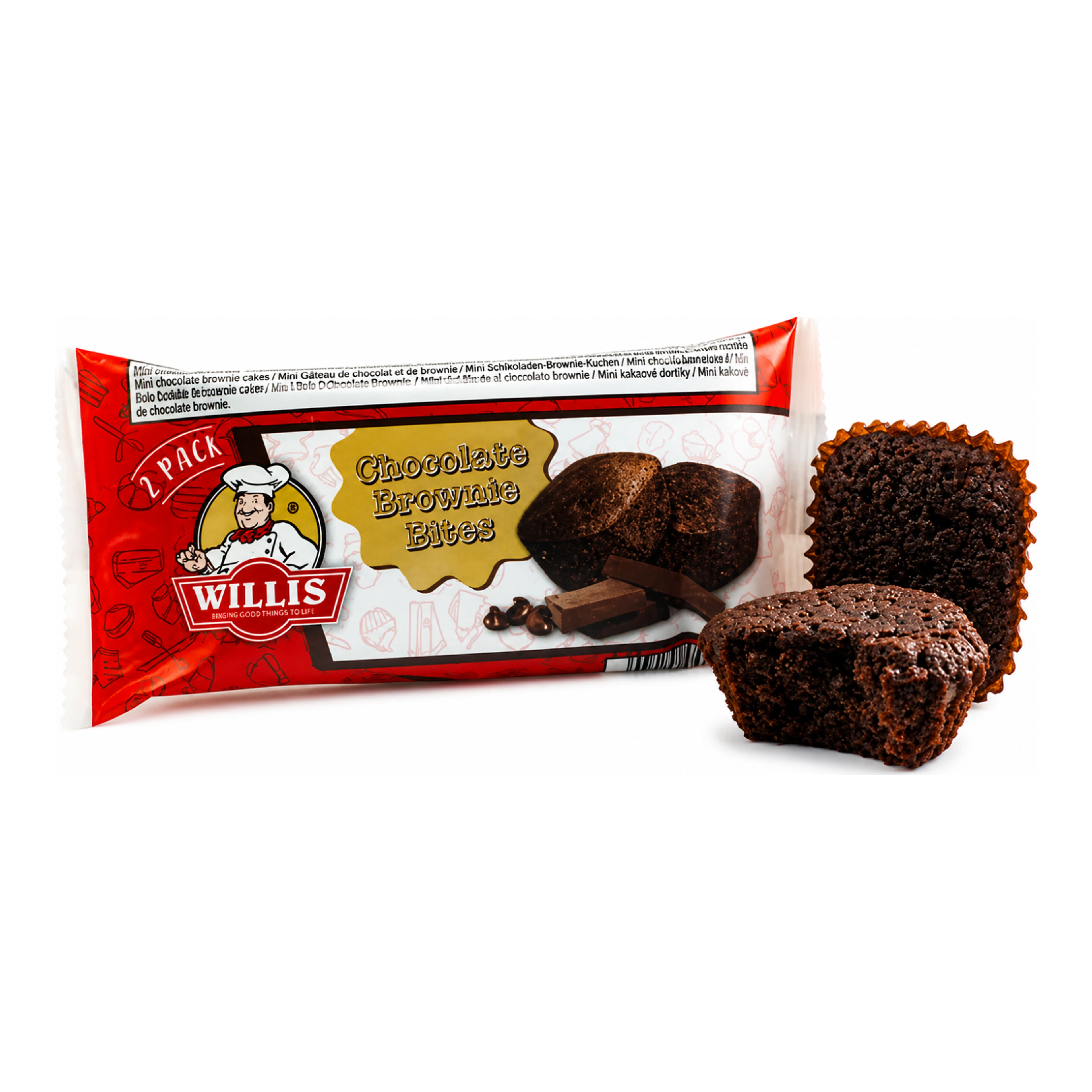 Willis Chocolate Brownie Bites 2 Pack - Puha csokis brownie falatok import termékfotó Candyland Tata