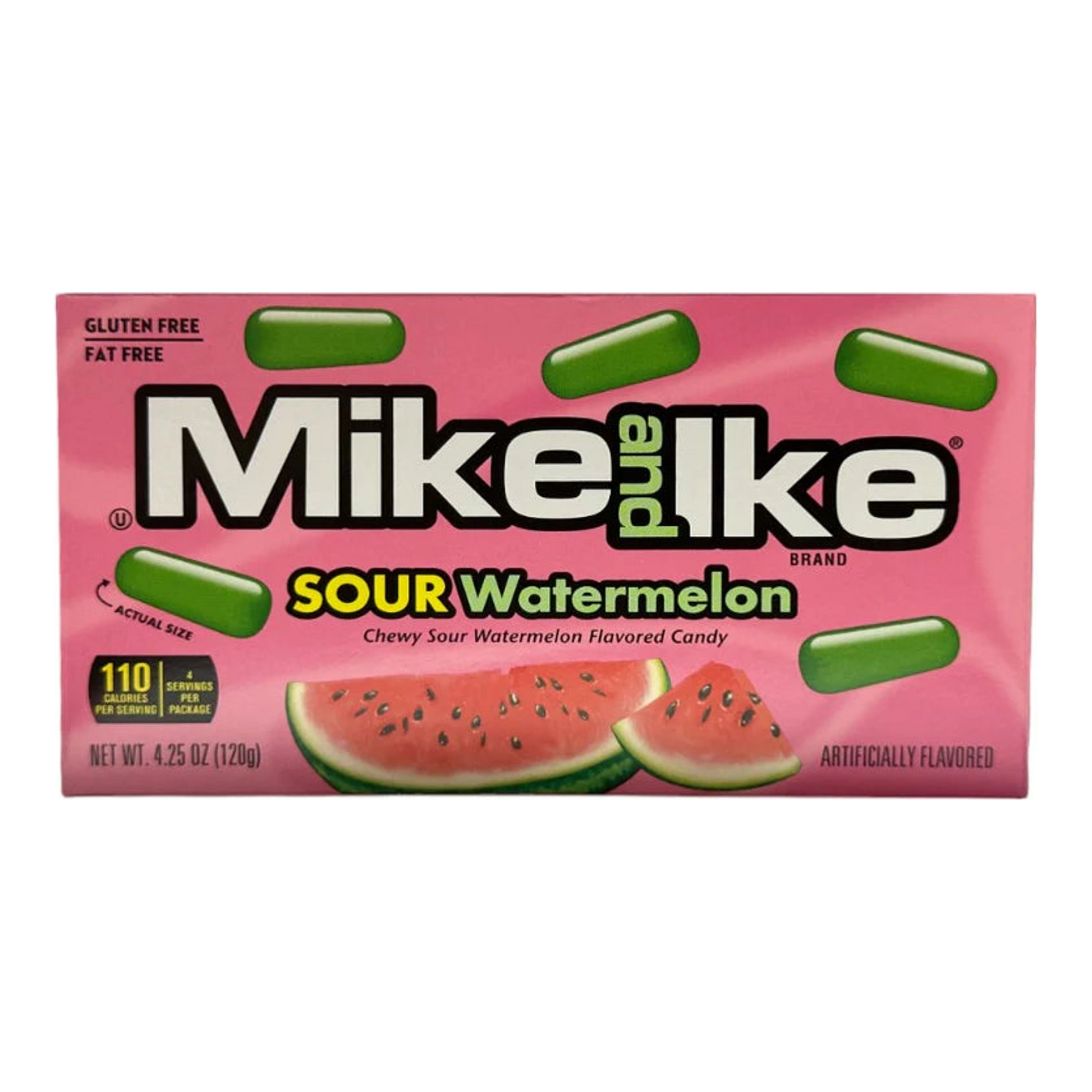 Mike & Ike 120 g Sour Watermelon Theater Box import termékfotó Candyland Tata