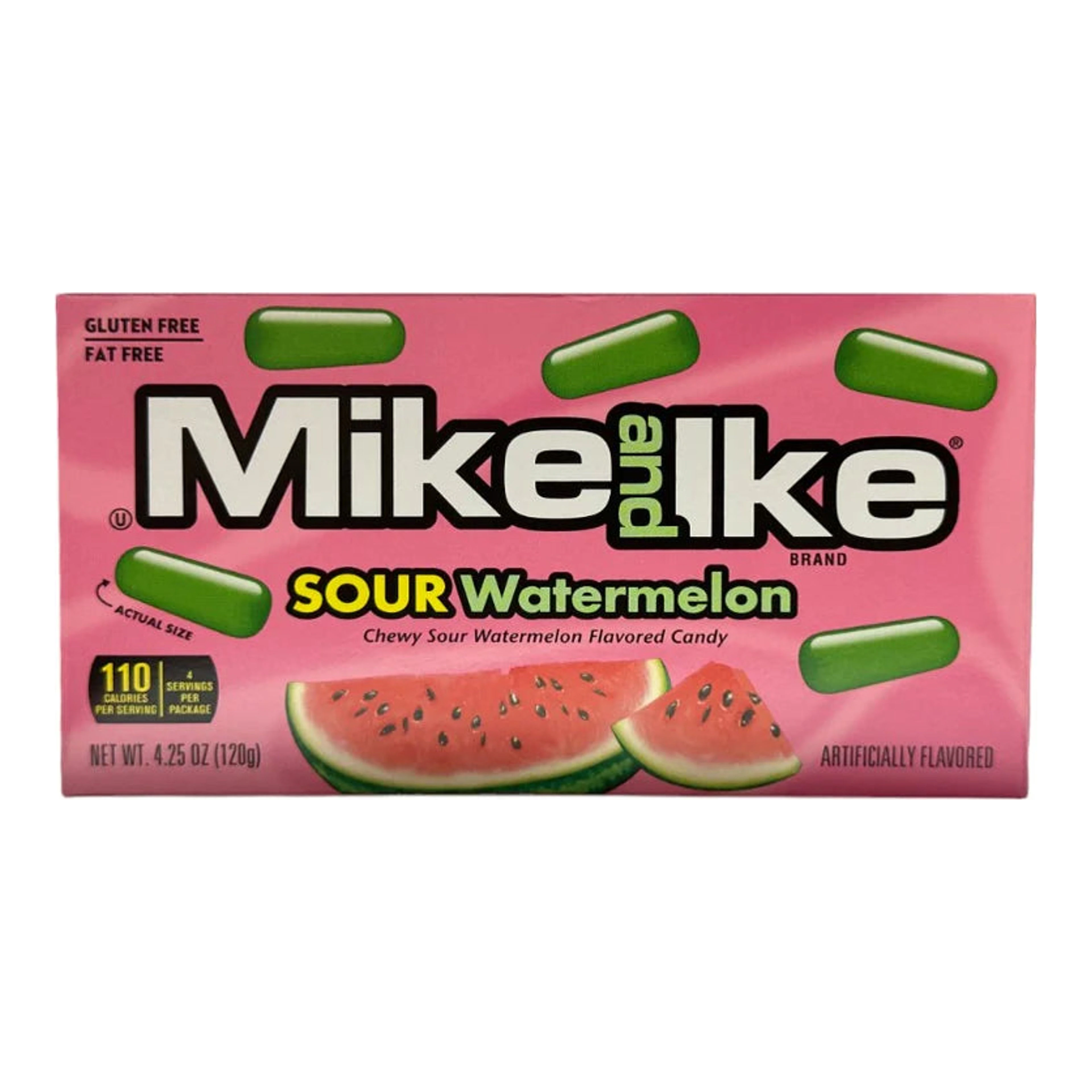 Mike & Ike 120 g Sour Watermelon Theater Box import termékfotó Candyland Tata