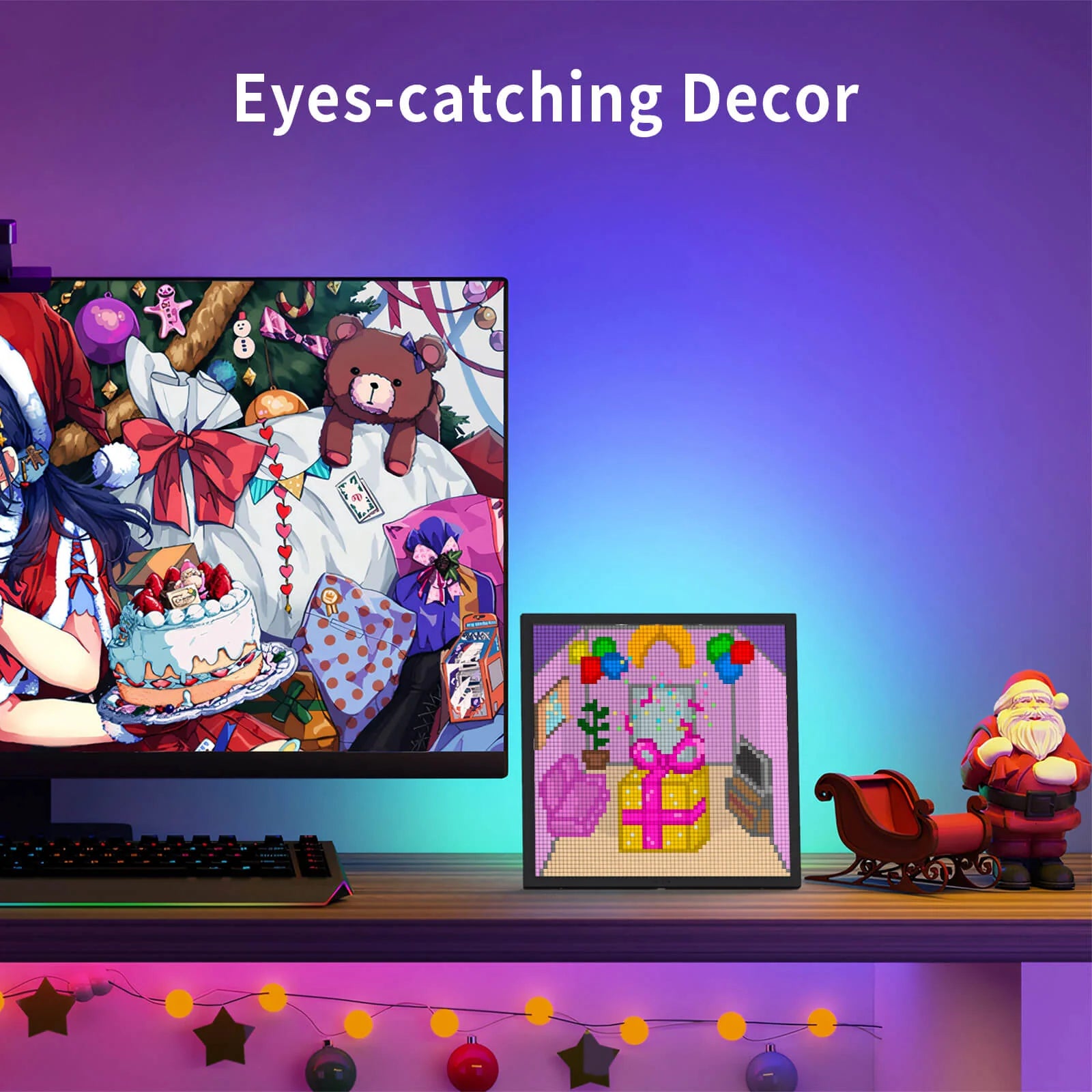 Divoom Pixoo64Ⅱ 64X64 Pixel Art LED Display Social Media Counter