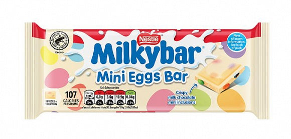 Milkybar Mini Eggs Bar 100g – krémes fehércsoki roppanós élménnyel
