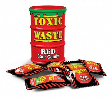 Toxic Waste Sour Candy Drum Red 42g